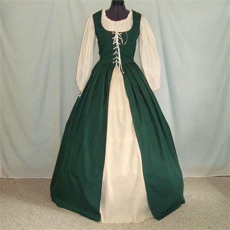 Medieval Overdress Renaissance Dress Irish Overdress And Underskirt