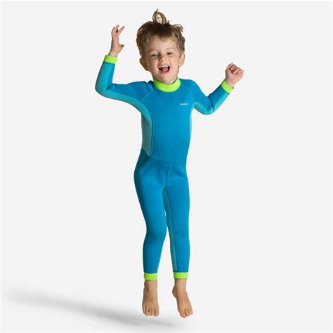 ДЕТСКИ НЕОПРЕНОВ КОСТЮМ ЗА ПЛУВАНЕ TI WARM, СИН - Decathlon