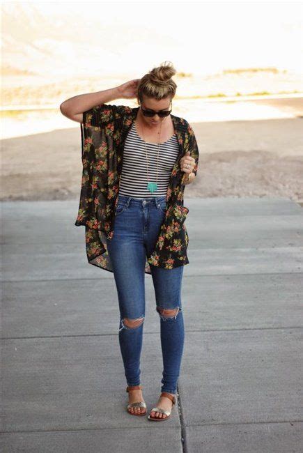 How To Wear Jeans With Kimonos In Spring Outfit Ideas Trendy