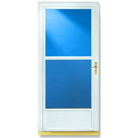 Larson 36 In X 81 In White Mid View Storm Door At