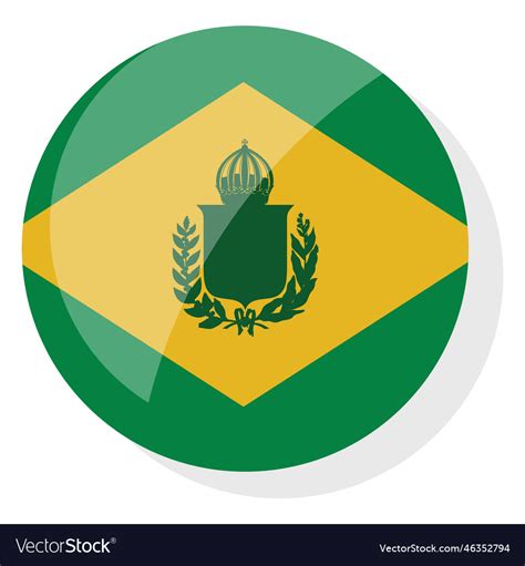 Badge brazil empire flag Royalty Free Vector Image