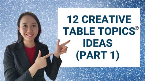 Creative Ideas For Table Topics Toastmasters Club | Brokeasshome.com