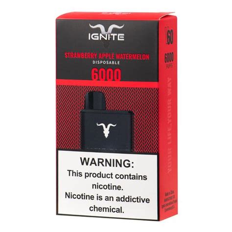 Pod Descartavel Ignite V60 6000 Puffs Strawberry Apple Watermelon