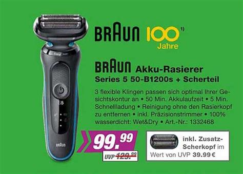 Braun Akku Rasierer Series B S Scherteil Angebot Bei Ep