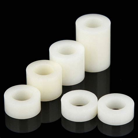 M3 M4 M5 M6 M8 White Nylon Non Threaded Spacer Washer ABS Round Hollow