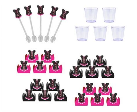 Kit Festa Lingerie Pink Preto Peças Pes Pain cx Elo