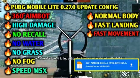 Pubg Mobile Lite Update Config Aimbot High Damage No Recoil