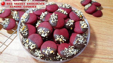 RED VELVET CHOCOLATE ALMOND COOKIES KUE KERING TERBARU LEBARAN 2022