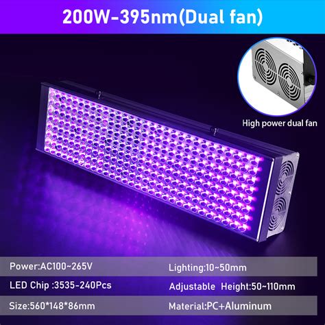 Uv Light Led Ultraviolet Lamp With Dual Fan Nm Nm Ultraviolet