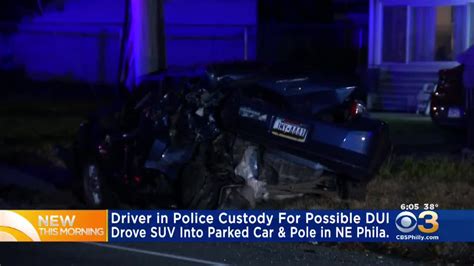 Suv Crashes Into Parked Car Pole Knocking Out Power For Dozens Of