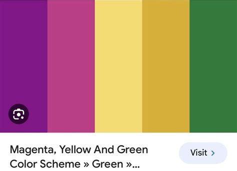 The Color Scheme For Magenta Yellow And Green Is Shown In This Screenshot