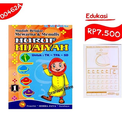 Jual Buku Edukasi Anak Mudah Belajar Mewarna Dan Menulis Huruf Hijaiyah