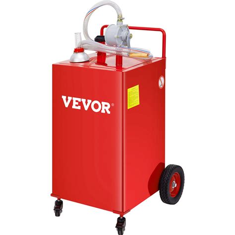 Vevor Fuel Caddy 35 Gallon Gas Storage Tank On 4 Wheels With Manuel