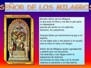 oracion al señor de los milagros de agradecimiento