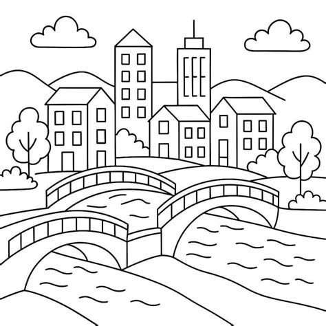 Desenho De Cidade Pequena Para Colorir - 15 Desenhos de Cidade para colorir e imprimir