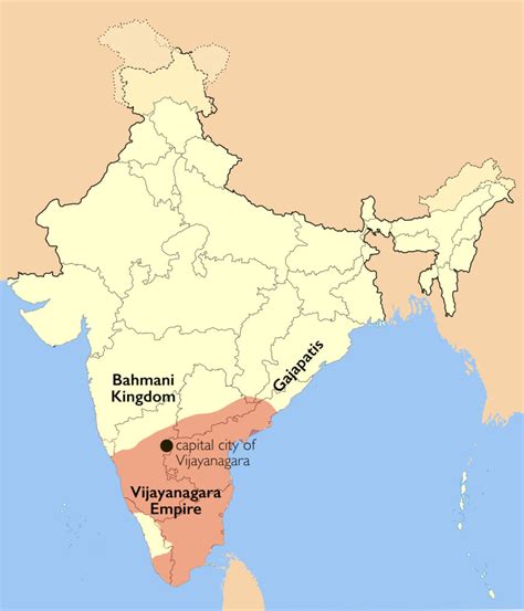 Map Of Vijayanagara Empire