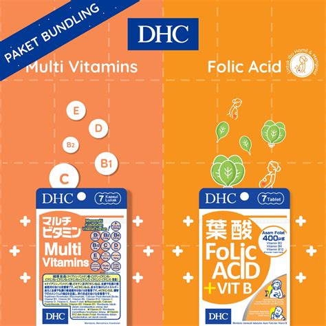 Jual Paket Bundling DHC Multi Vitamins Dan DHC Folic Acid Vit B