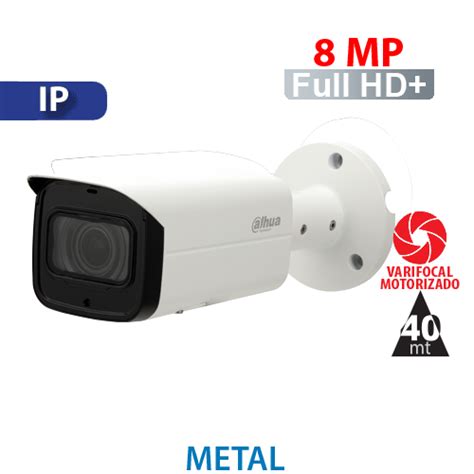 Cámara Bala IR IP 8MP Varifocal Motorizado 2 8 12mm Dahua HFW2831T ZS