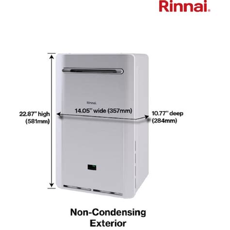 Rinnai High Efficiency Non Condensing 85 Gpm Residential 180000 Btu Exterior Natural Gas