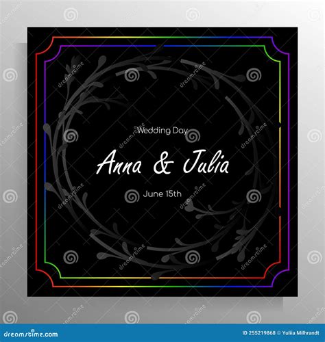 Invitation Design For A Gay Or Lesbian Wedding Stock Illustration Illustration Of Celebration