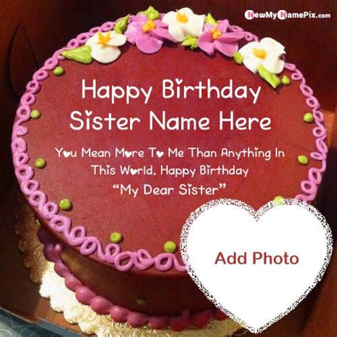 Birthday Wishes For Sister In Cake