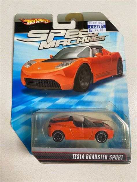 Hot Wheels Speed Machines Tesla Roadster Sport Burnt Orange 1 64 Scale Hobbies Toys Toys