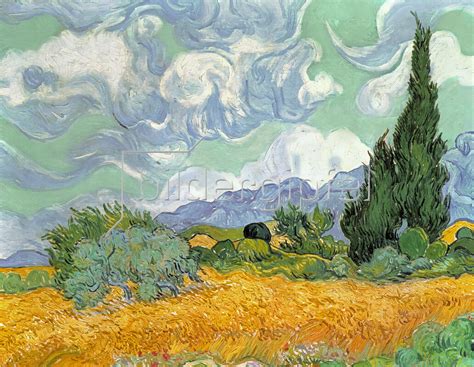 Weizenfeld Mit Zypressen Von Vincent Van Gogh Kunstdruck Bildergipfel De