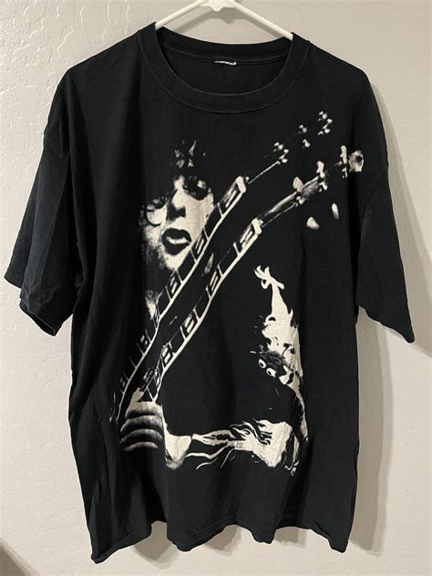 Jimmy Page Led Zeppelin Liquid Blue T Shirt Size Xxl Gem