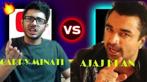 Youtube Vs Tiktok Ajaz Khan Reply Carry Minati Roast Youtube Vs