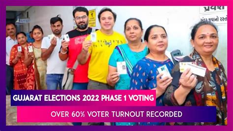 Gujarat Elections 2022 Phase 1 Voting Over 60 Voter Turnout Recorded