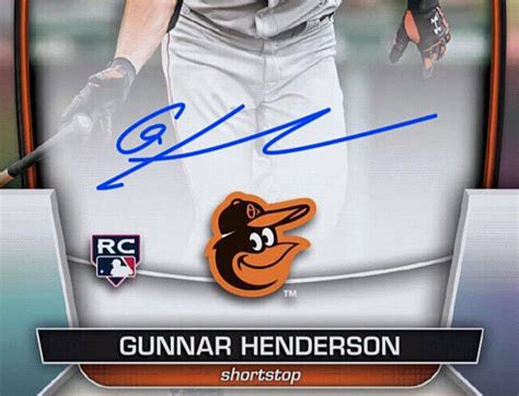 2023 Topps Bowman Refractor Rookie Signature Rare GUNNAR HENDERSON