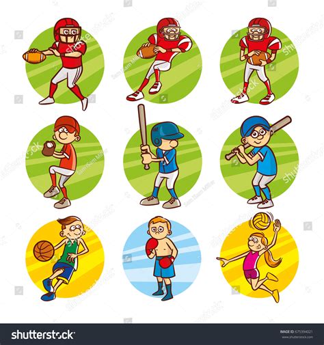 Cartoon Kids Sport Set Vector Clip Stock Vector (Royalty Free ...