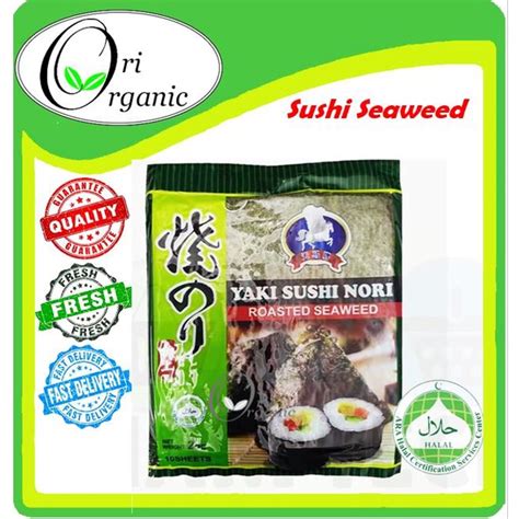 New Ready Stockhalal Yaki Sushi Nori Roasted Seaweed Sheets Pkt