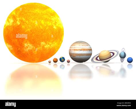 Planets. Planet. The Solar System on a white background. Cut out. Sun, Mercury, Venus, Earth ...