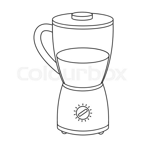 Blender Icon In Outline Style Isolated Stock Vector Colourbox