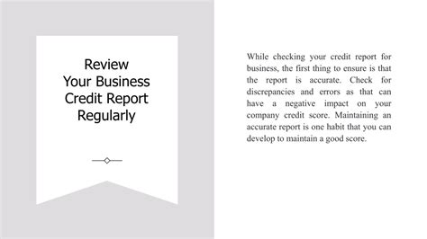 Ppt Tips To Improve Your Business Credit Score Powerpoint