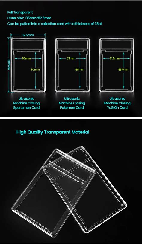 Clear Acrylic Psa Grading Card Slab Cases Graded Guard Psa Slab Bumper