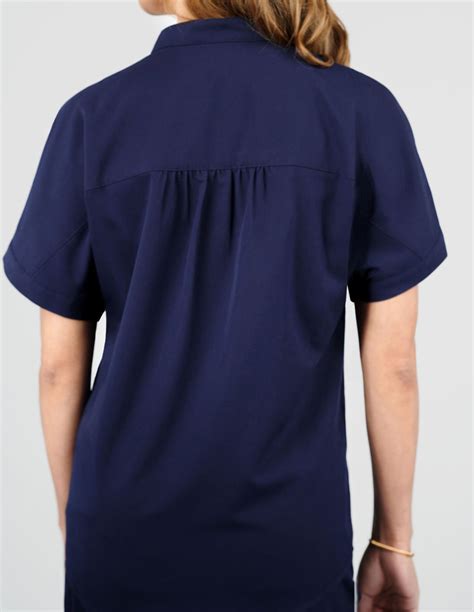 Orchid Three Pocket Women S Navy Scrub Top Create Amor