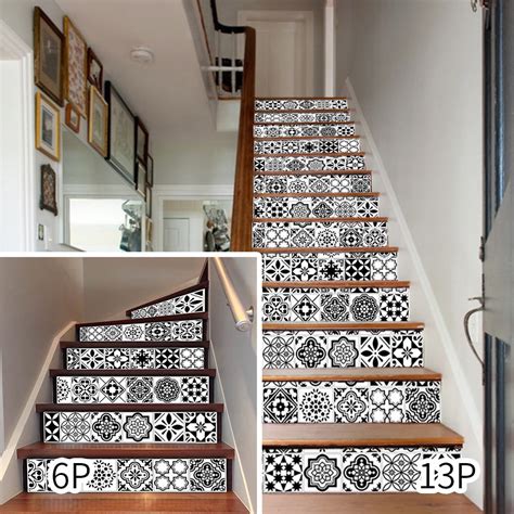 Stair Stickers Retro Wodden Staircase Riser Stickers Self Adhesive Pvc Stairway Cabinet