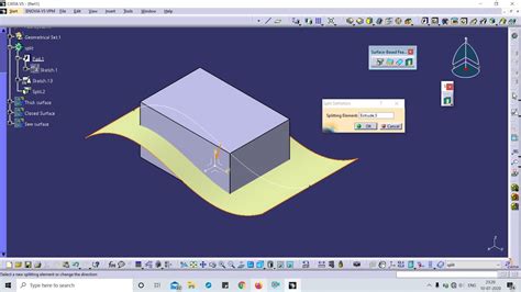 Surface Based Feature Toolbar Split Thick Surface Closed Surface Sew Surface Catia V5