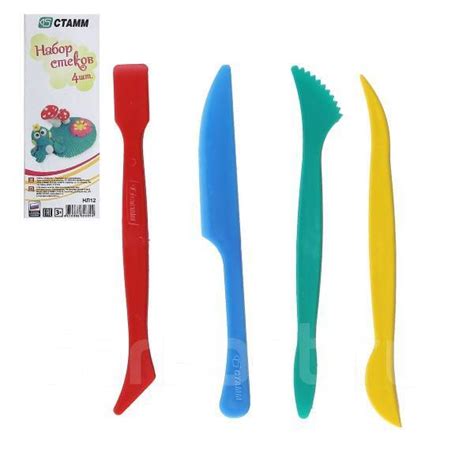 Стеки для пластилина (4шт) НЛ12, в наличии. Цена: 44₽ в Хабаровске