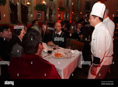 Chef Philippe Chow greets guests at the Happythankyoumoreplease cast ...