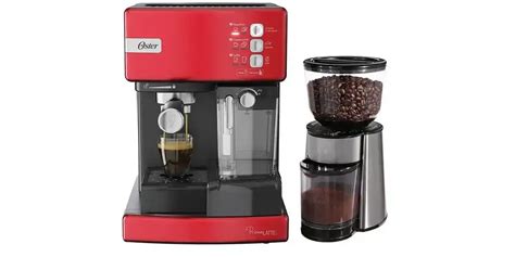 Oster Kit Cafetera Autom Tica De Espresso Roja Primalatte