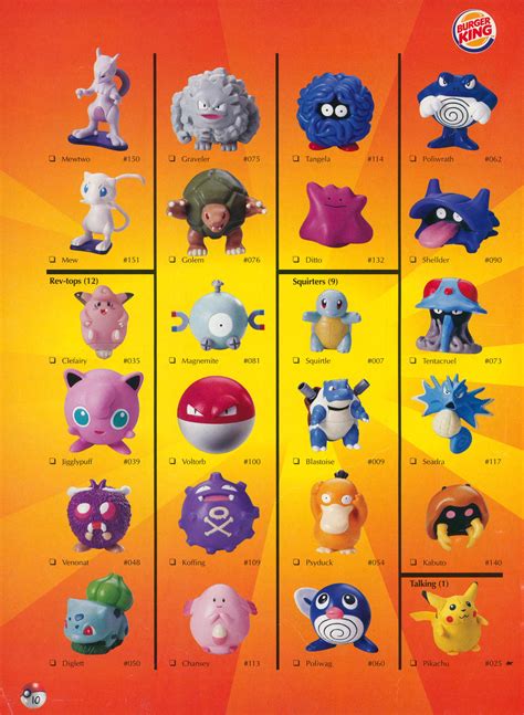 Burger King Pokémon Toys 1999 r nostalgia