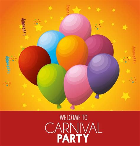 Bienvenue F Te De Carnaval F Te Des Ballons Toiles Vecteur Premium