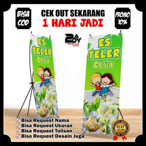 Jual X BANNER BACKDROP BERDIRI ES TELER CERIA KEKINIAN VIRAL Bisa