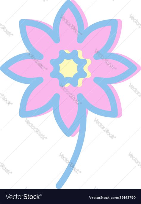 Pink sunflower on a white background Royalty Free Vector