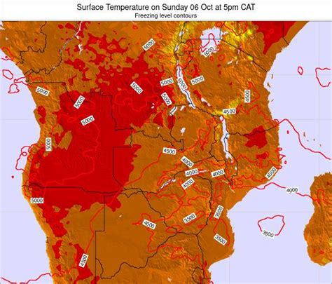 Zambia Surface Temperature On Sunday 01 Dec At 5am CAT