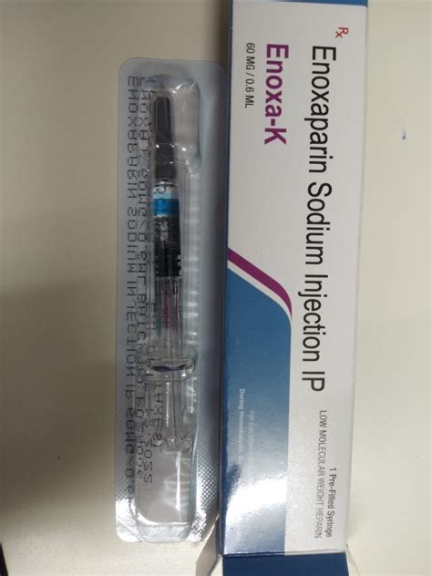 Enoxa K Enoxaparin Injection Mg Ml Rs Piece Kuber