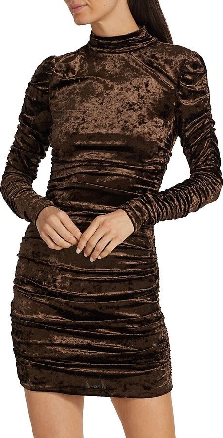 Ronny Kobo Fira Ruched Velvet Minidress ShopStyle